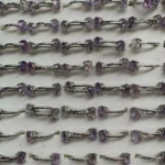 Amethyst Ring 1Piece Purple Crystal Ring Wholesale Jewelry China