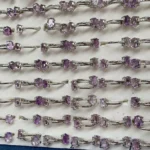 Amethyst Ring 1Piece Purple Crystal Ring Wholesale Jewelry China