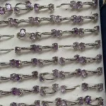 Amethyst Ring 1Piece Purple Crystal Ring Wholesale Jewelry China