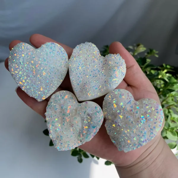 Angel Aura Quartz Heart Wholesale Aura Coated Quartz Crystal