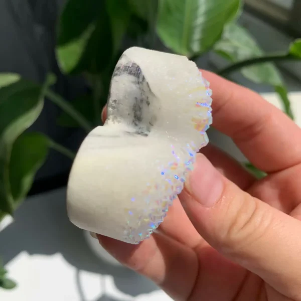 Angel Aura Quartz Heart Wholesale Aura Coated Quartz Crystal