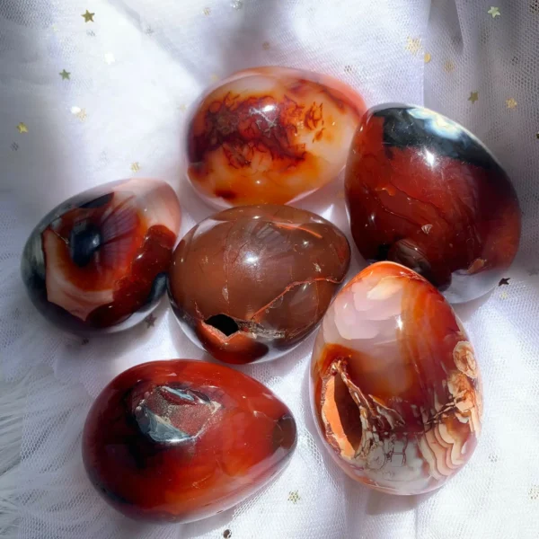 Carnelian Egg Natural Sacral Chakra Stone for Creativity Fertility & Vitality