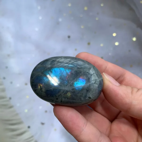 Labradorite Palm Stone Healing Crystal Blue Flash Labradorite Palm Stone Wholesale