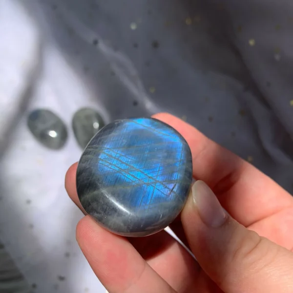 Labradorite Palm Stone Healing Crystal Blue Flash Labradorite Palm Stone Wholesale