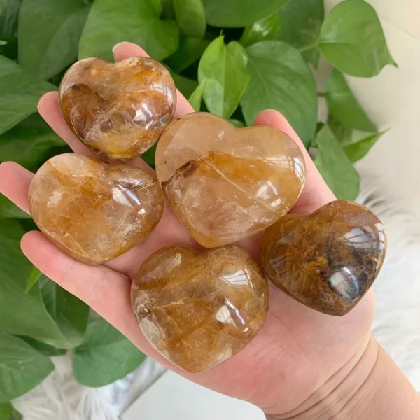Golden Healer Quartz Heart Crystal Hearts Wholesale 1Piece