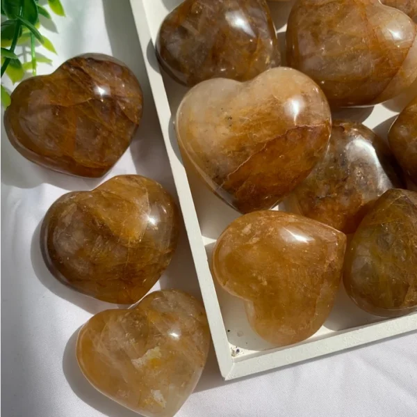 Golden Healer Quartz Heart Crystal Hearts Wholesale 1Piece
