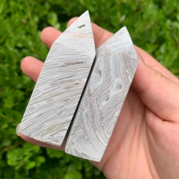 Mexican White Lace Agate Tower Crystal Point Wholesale