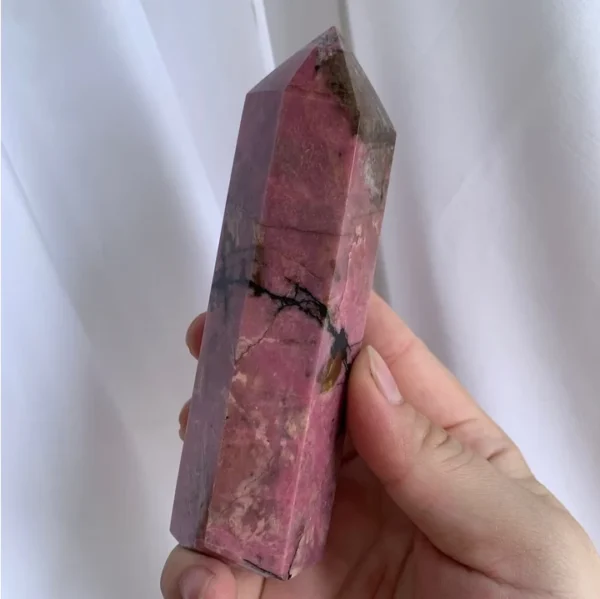 Large Rhodonite Crystal Tower Rhodonite Point 1Piece Wholesale Crystal Towers Bulk Free Shipping