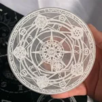 Engraved Selenite Plate 4inch Selenite Charging Plate Crystal Plate With Pattern