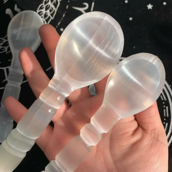 Selenite Spoon 5.8inch Crystal Spoon for Sale Free Shipping