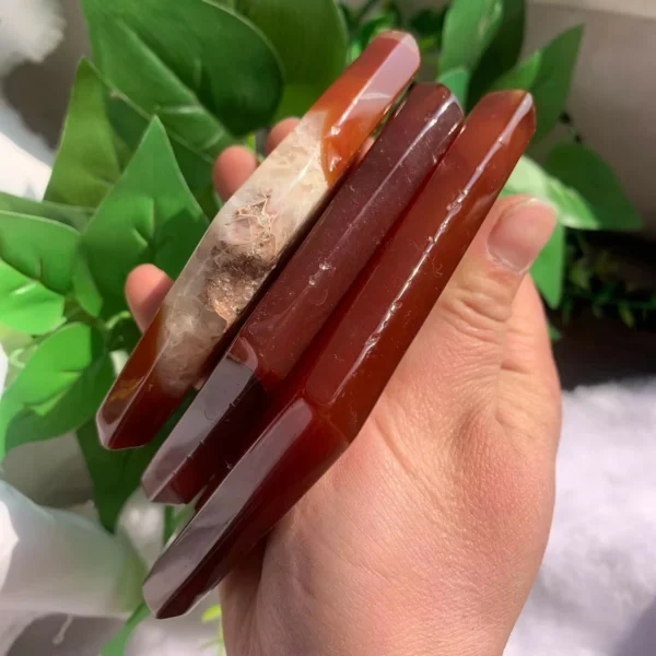 Carnelian Diamond With Stand Crystal Rhombus Red Agate Wholesale
