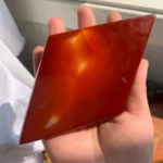 Carnelian Diamond With Stand Crystal Rhombus Red Agate Wholesale