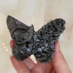Crystal Butterfly Slab With Angel Carving Sheen Obsidian Butterfly Healing Crystal Butterfly