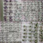 Healing Crystal Ring Adjustable Wholesale Crystal Copper Rings Jewelry Store Supplies