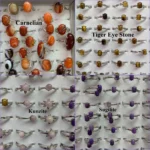 Healing Crystal Ring Adjustable Wholesale Crystal Copper Rings Jewelry Store Supplies
