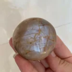 Peach Moonstone Palm Stone Healing Flashy Peach Moonstone Pocket Stone Wholesale Crystal Palms