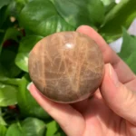 Peach Moonstone Palm Stone Healing Flashy Peach Moonstone Pocket Stone Wholesale Crystal Palms