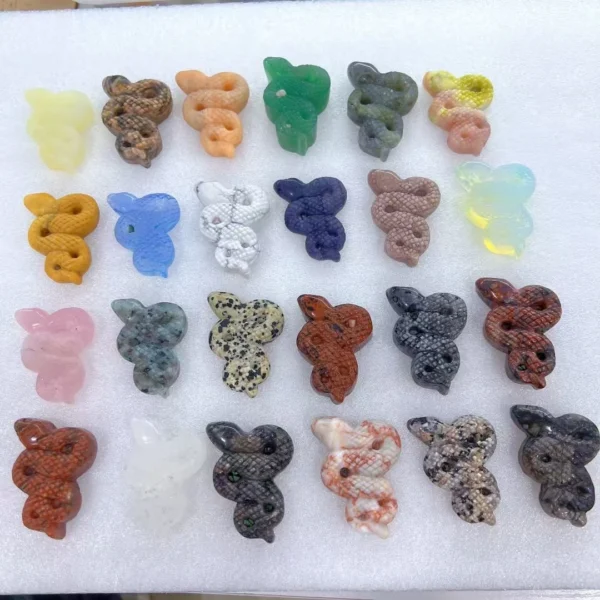 Healing Crystal Snake 2inch Gemstone Snake Figurine Wholesale