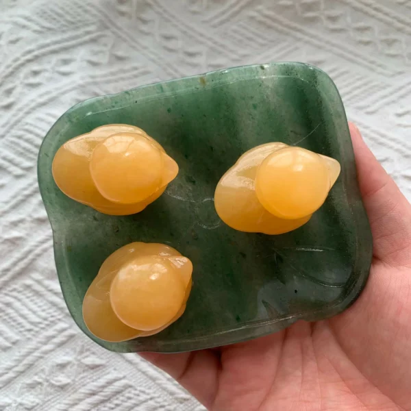 Crystal Duckling on Lily Pad Wholesale 3 Calcite Duck Animal Free Shipping