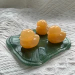 Crystal Duckling on Lily Pad Wholesale 3 Calcite Duck Animal Free Shipping