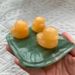 Crystal Duckling on Lily Pad Wholesale 3 Calcite Duck Animal Free Shipping