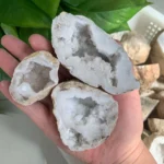 Raw Quartz Geode White Druzy Agate Cluster Natural Geode Wholesale