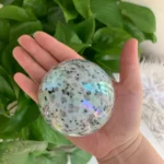 Aura Kiwi Jasper Sphere Wholesale Aura Coated Crystal Sphere Free Shipping