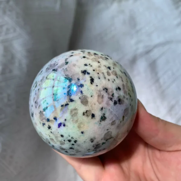 Aura Kiwi Jasper Sphere Wholesale Aura Coated Crystal Sphere Free Shipping