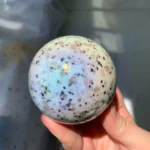Aura Kiwi Jasper Sphere Wholesale Aura Coated Crystal Sphere Free Shipping
