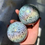 Aura Kiwi Jasper Sphere Wholesale Aura Coated Crystal Sphere Free Shipping