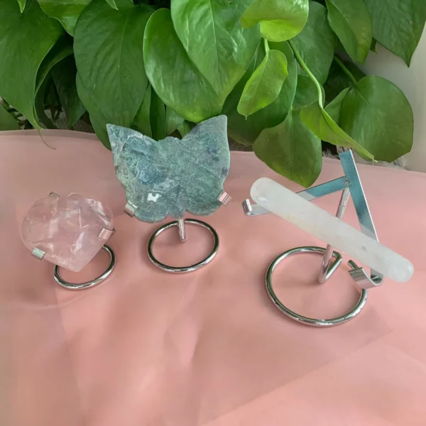 Metal Stand for Crystal Specimens Display Crystal Heart Holder