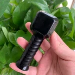 Obsidian Hammer Crystal Wholesale Free Shipping Black Obsidian Tool 4inch