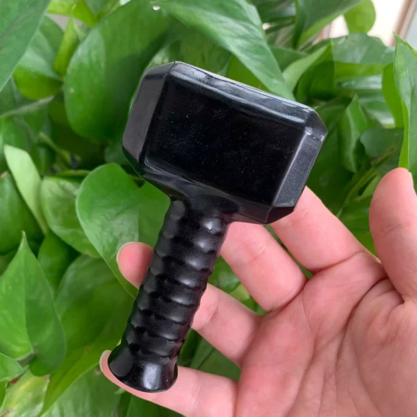 Obsidian Hammer Crystal Wholesale Free Shipping Black Obsidian Tool 4inch
