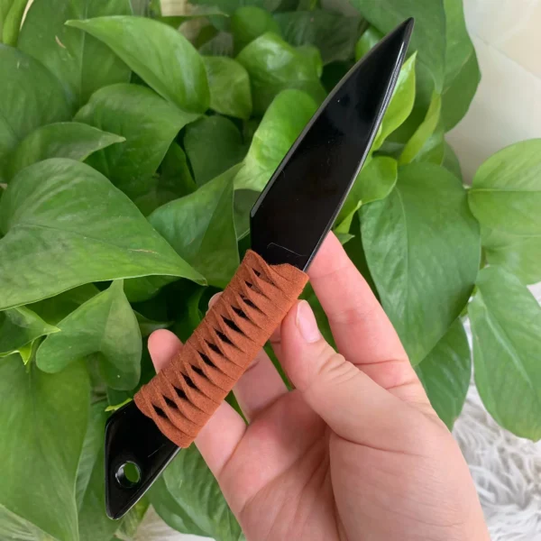 Black Obsidian Knife 7.5inch Obsidian Dagger Decorative Crystal Wholesale