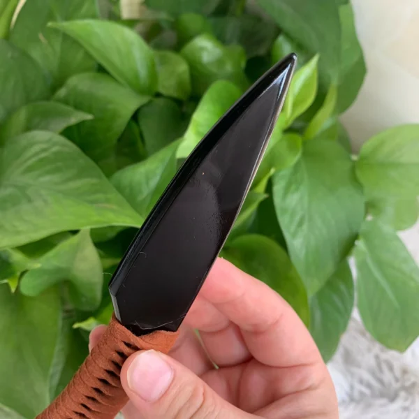 Black Obsidian Knife 7.5inch Obsidian Dagger Decorative Crystal Wholesale