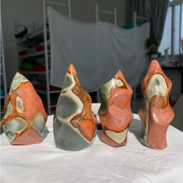 Polychrome Jasper Flame Crystal Wholesale China Stone Art for Creativity & Grounding