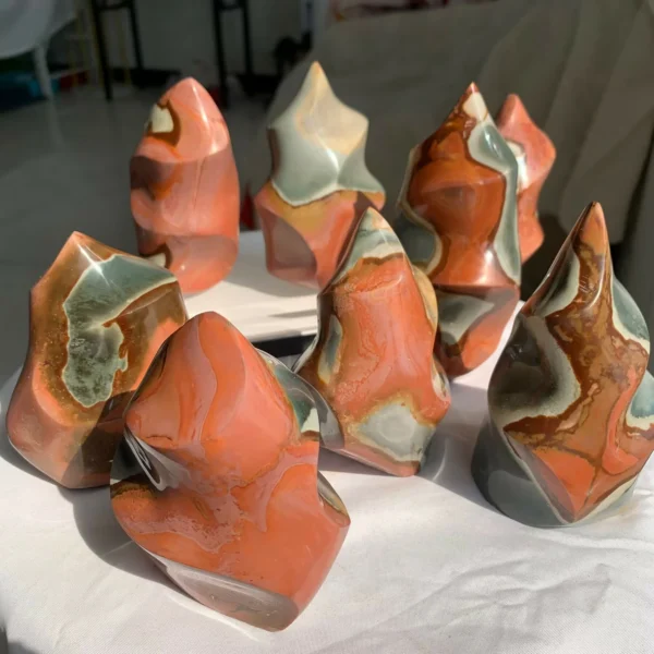 Polychrome Jasper Flame Crystal Wholesale China Stone Art for Creativity & Grounding