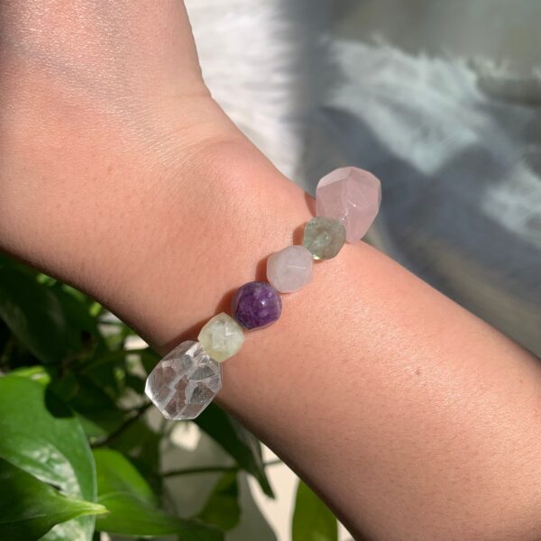 Amethyst Rose Quartz Bracelet (4 (2)