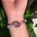 Healing Crystal Bracelet Amethyst and Rose Quartz Bracelet Free Shipping