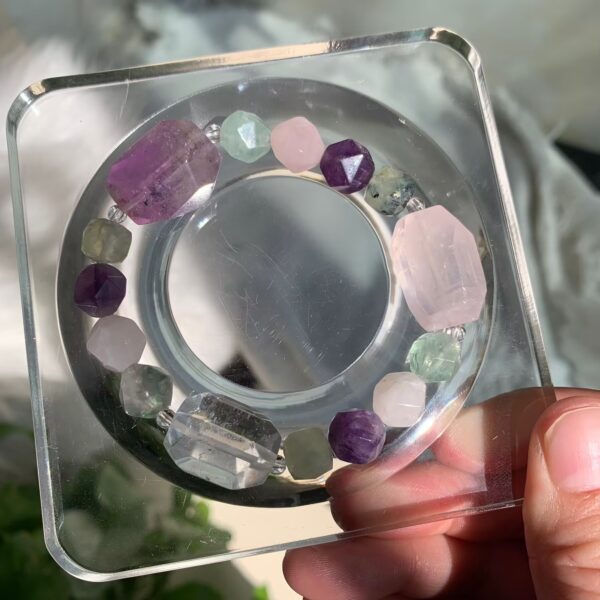 Healing Crystal Bracelet Amethyst and Rose Quartz Bracelet Free Shipping
