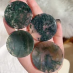 Round Moss Agate Disc Free Shipping Crystal Wholesale China