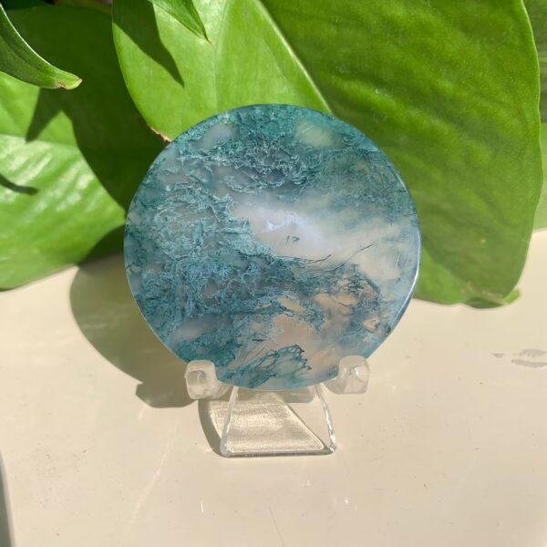 Round Moss Agate Disc Free Shipping Crystal Wholesale China