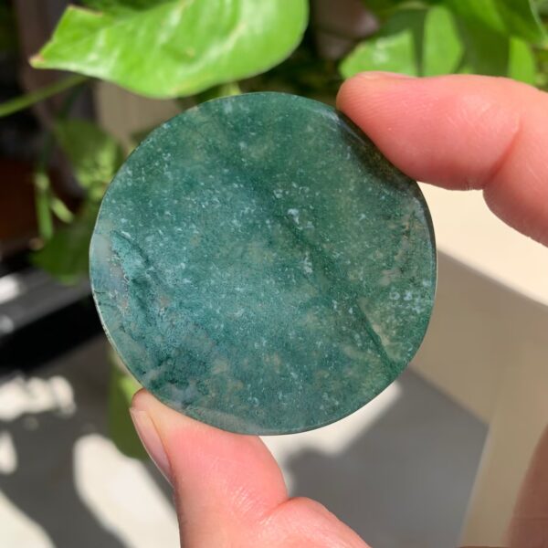 Round Moss Agate Disc Free Shipping Crystal Wholesale China
