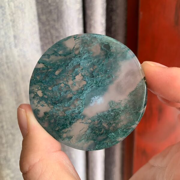 Round Moss Agate Disc Free Shipping Crystal Wholesale China