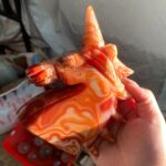 Banded Carnelian Unicorn Statue 128mm Crystal Unicorns Free Shipping
