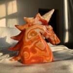 Banded Carnelian Unicorn Statue 128mm Crystal Unicorns Free Shipping