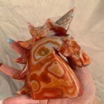 Banded Carnelian Unicorn Statue 128mm Crystal Unicorns Free Shipping