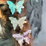 Crystal Butterfly Hair Clip Mixed 3Pieces Healing Stone Hair Accessory & Gift Free Shipping