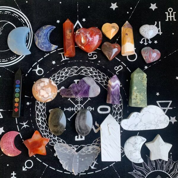 Bulk Crystals Free Shipping 23pcs Mixed Crystal Collection Carnelian Angelite Mookaite