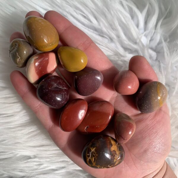 Crystal Tumbled Stones Ocean Jasper Bloodstone Mookaite Jasper Mexican Lace Agate Tumbled Crystal Mix Bulk